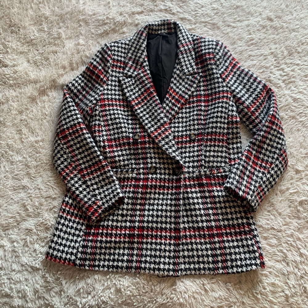 Houndstooth Tweed Blazer